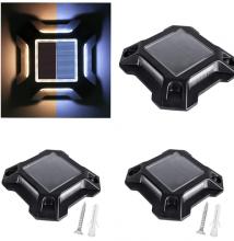 Solar Deck Lights Lawn Lights Solar Step Lights Walkway Garage Dock Decorative IP67 Waterproof Rating