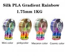 3D Printer Silk PLA Gradient Rainbow Color Filament 1.75mm 1KG Macaron Series Filaments