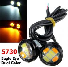 Automotive LED retrofit lamp 5630 6SMD 23MM Eagle Eye Light Bi-Colour 12V Waterproof